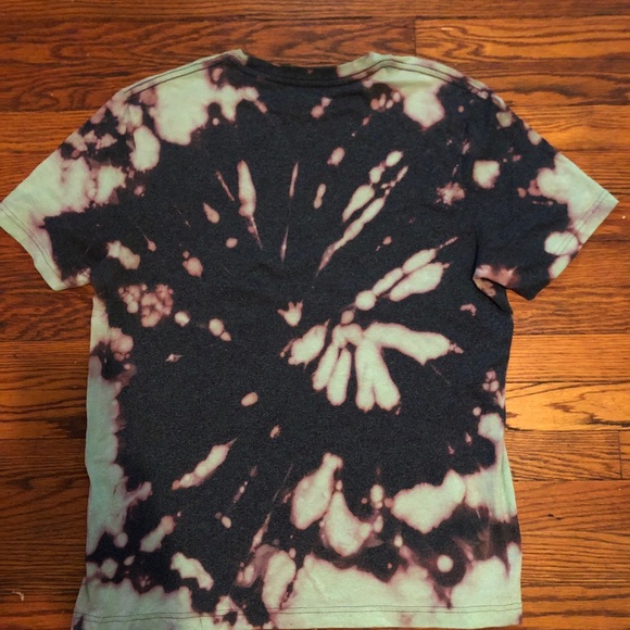 Jaws Custom Bleach Tie Dye Heather Blue Tee Large - Picture 3 of 3